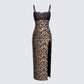 Kara Multi Sequin Leopard & Lace Dress product front