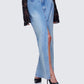 Lamia Denim Center Slit Maxi Skirt