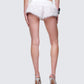 Larina White Faux Fur Micro Shorts