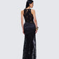 Lavinia Black Lace Cut Out Maxi Dress