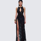 Lavinia Black Lace Cut Out Maxi Dress