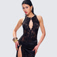 Lavinia Black Lace Cut Out Maxi Dress