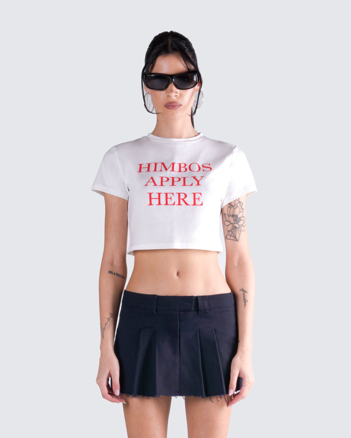 Leela White Jersey Graphic Top