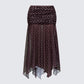 Lehlani Brown Polka Drop Waist Midaxi Skirt product front
