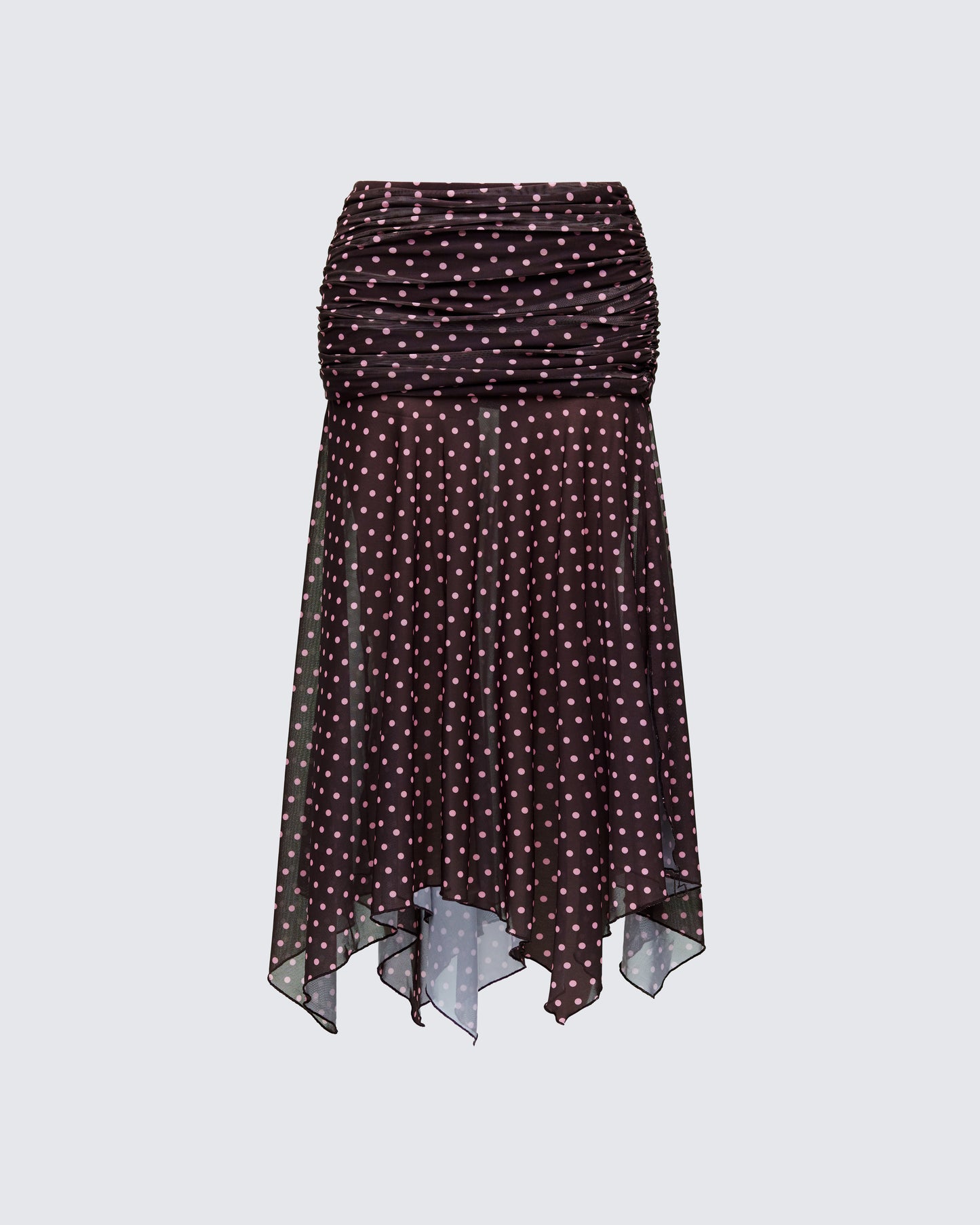 Lehlani Brown Polka Drop Waist Midaxi Skirt product front