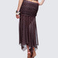 Lehlani Brown Polka Drop Waist Midaxi Skirt