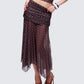 Lehlani Brown Polka Drop Waist Midaxi Skirt