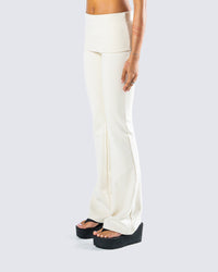 Leia Cream Foldover Legging