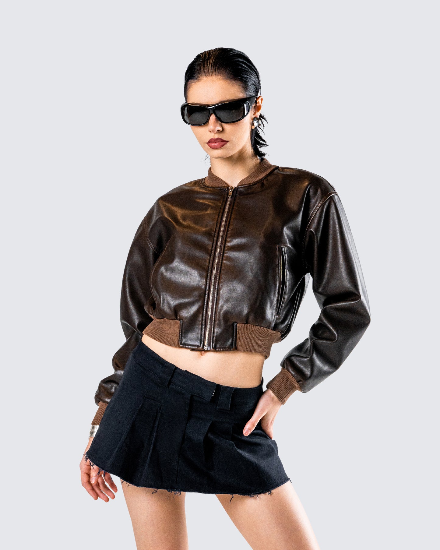 Leigh Brown Washed Leather Jacket