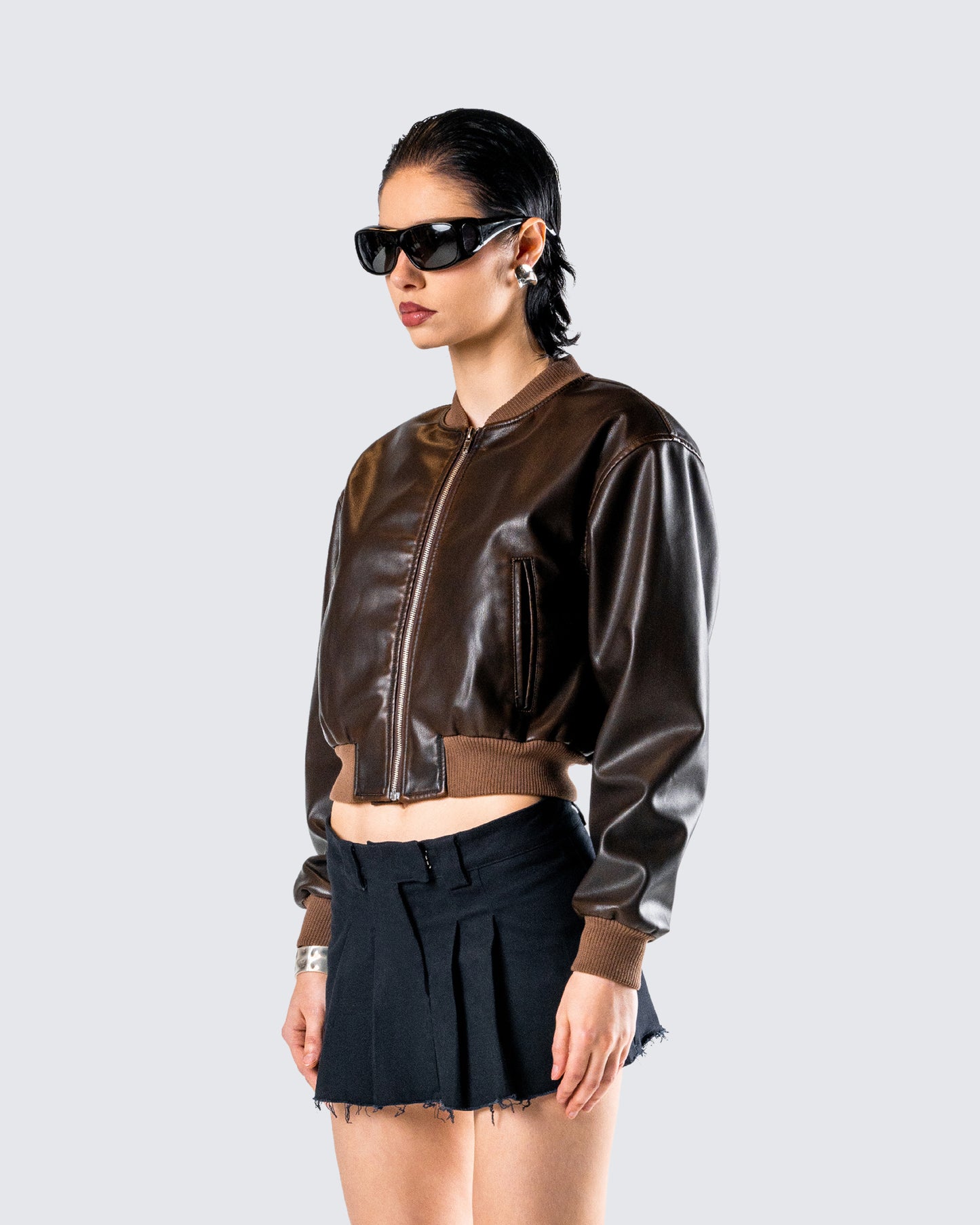 Leigh Brown Washed Leather Jacket
