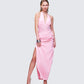 Lenora Pink Lace Detail Maxi Dress