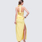 Lenora Yellow Lace Detail Maxi Dress