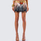 Leona Embroidered Mesh Mini Skirt