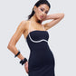 Lesia Black Halter Tennis Dress