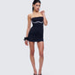 Lesia Black Halter Tennis Dress