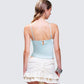 Lila Green Embellished Satin Cami Top