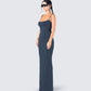 Lilibet Teal Maxi Dress