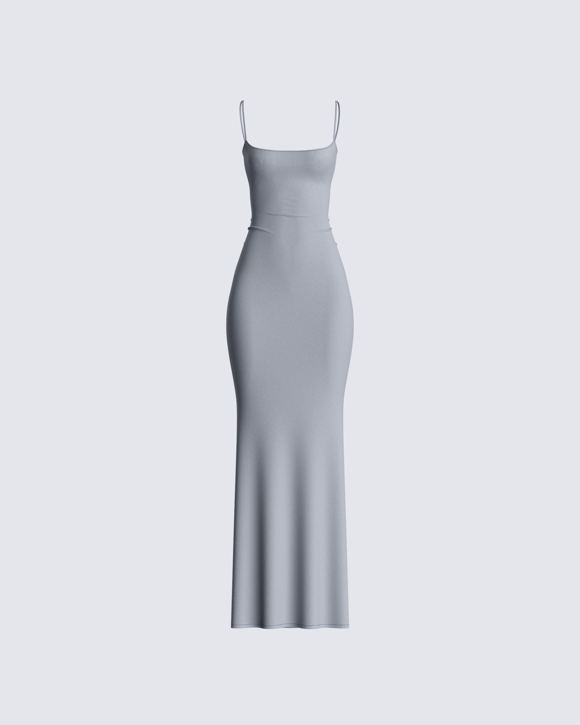 Grey Maxi Dress - Spaghetti Strap Bodycon Formal FINESSE Grey Maxi Dress - Spaghetti Strap Bodycon Formal FINESSE