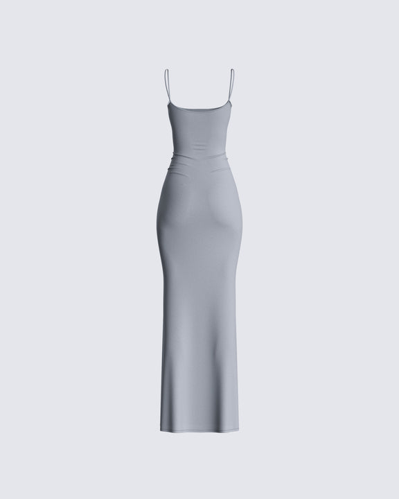 Lilibet Grey Maxi Dress