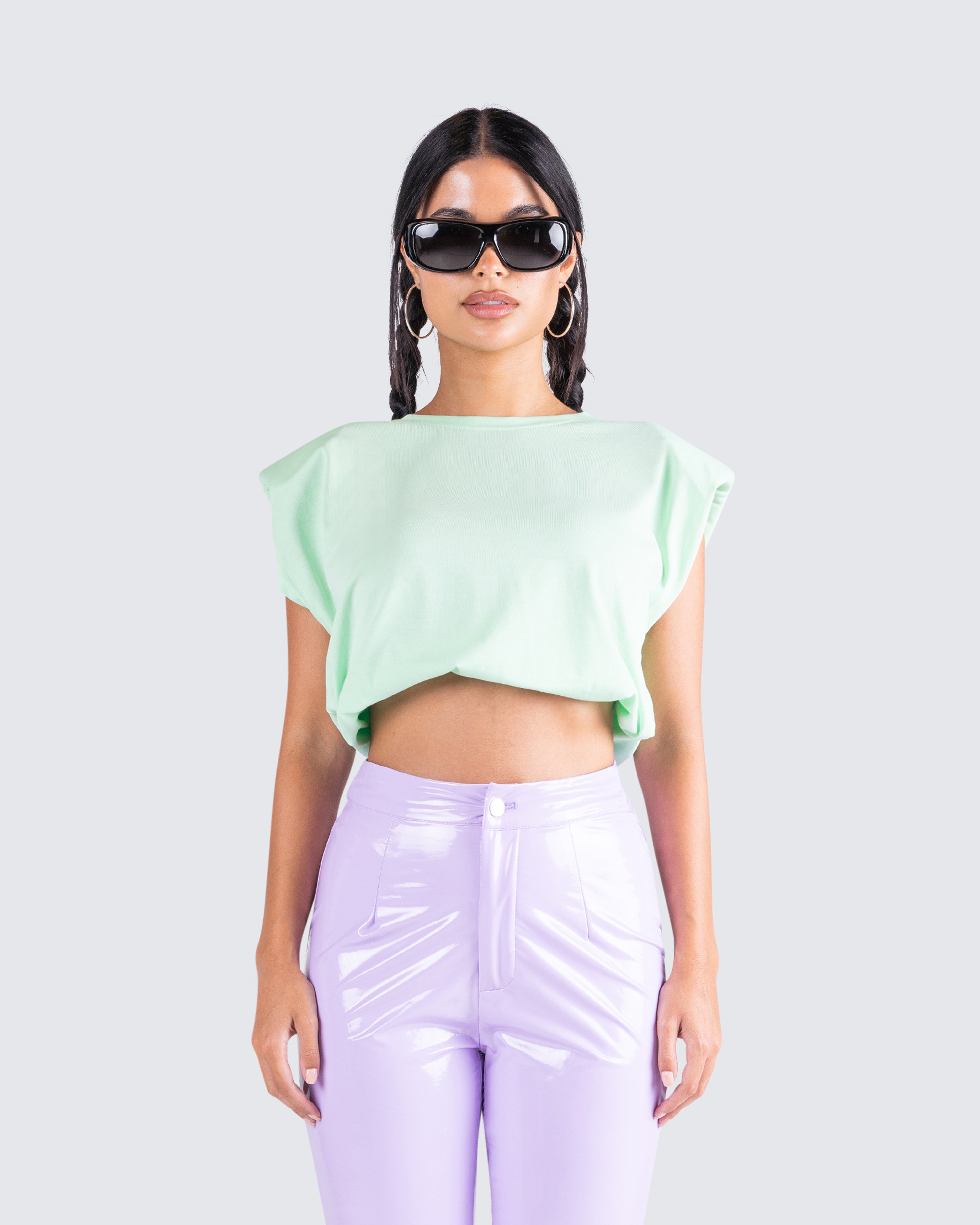 Charlize Navy One Shoulder Top – FINESSE