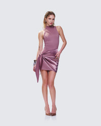 Lindsey Brown Wrap Mini Dress