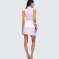 Lindsey Pink Wrap Mini Dress