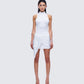 Lindsey White Wrap Mini Dress