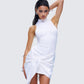 Lindsey White Wrap Mini Dress