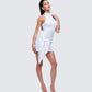 Lindsey White Wrap Mini Dress