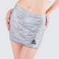 Liora Silver Rhinestone Mini Skirt
