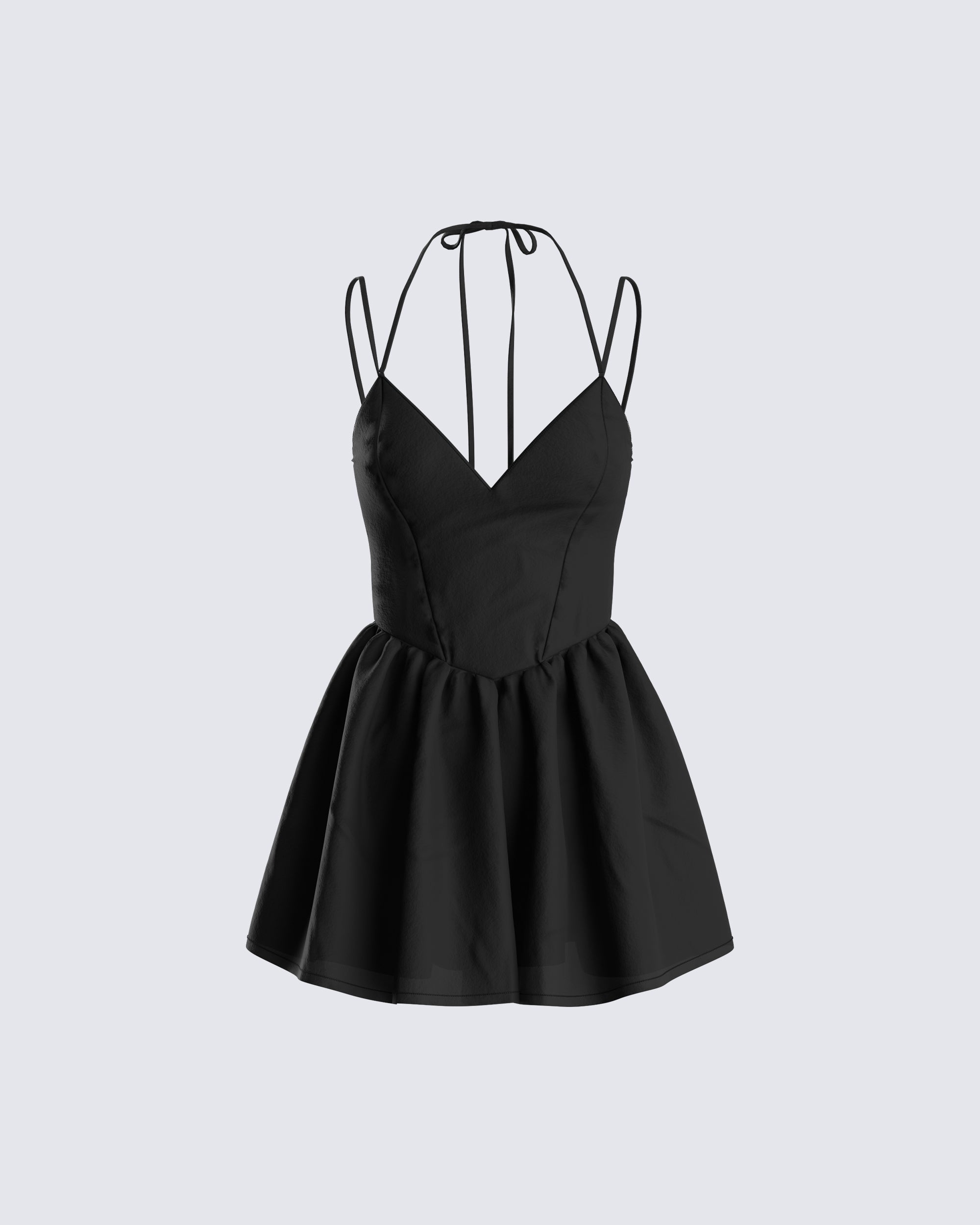 Lorella Black Poplin Mini Dress – FINESSE