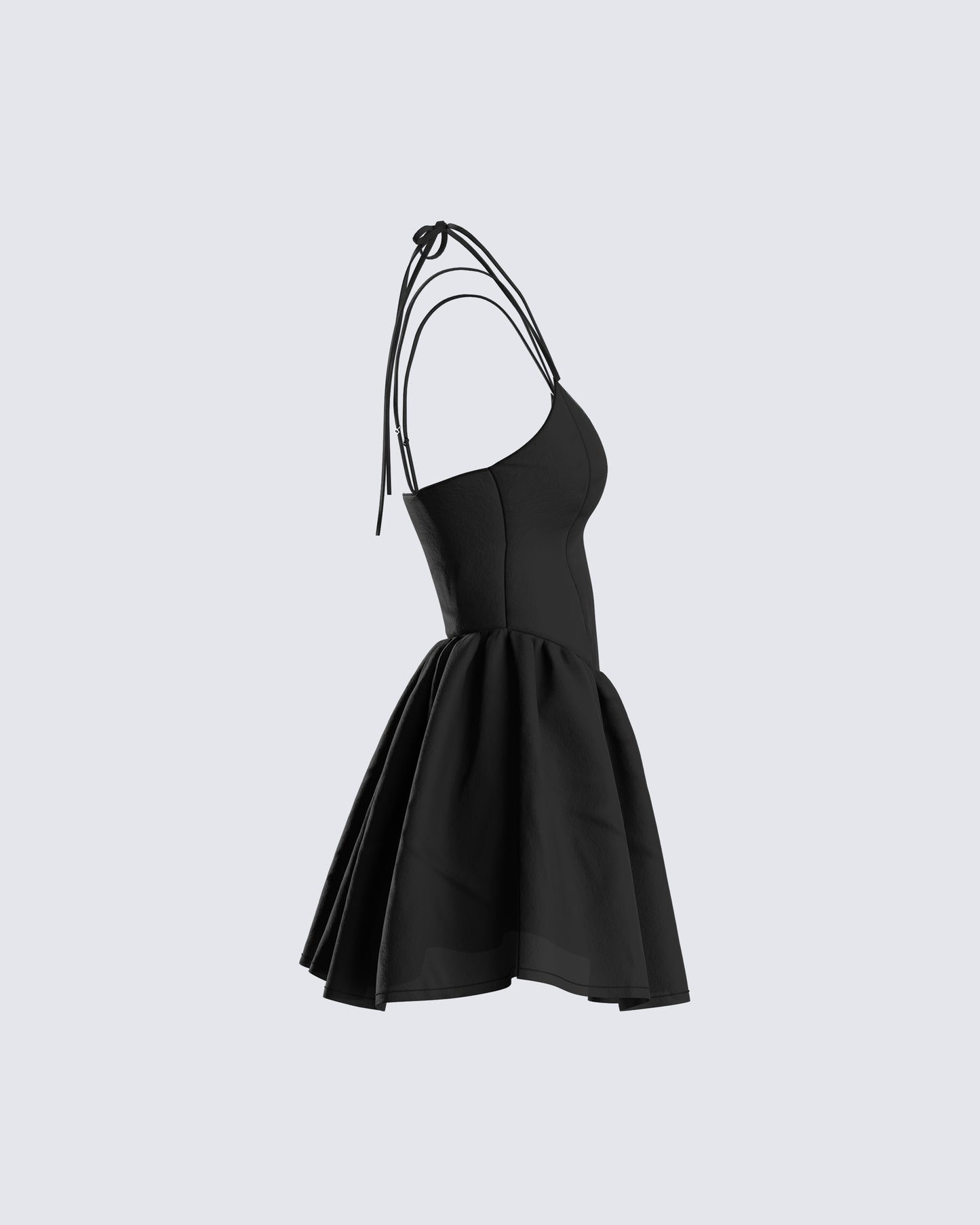 Lorella Black Poplin Mini Dress