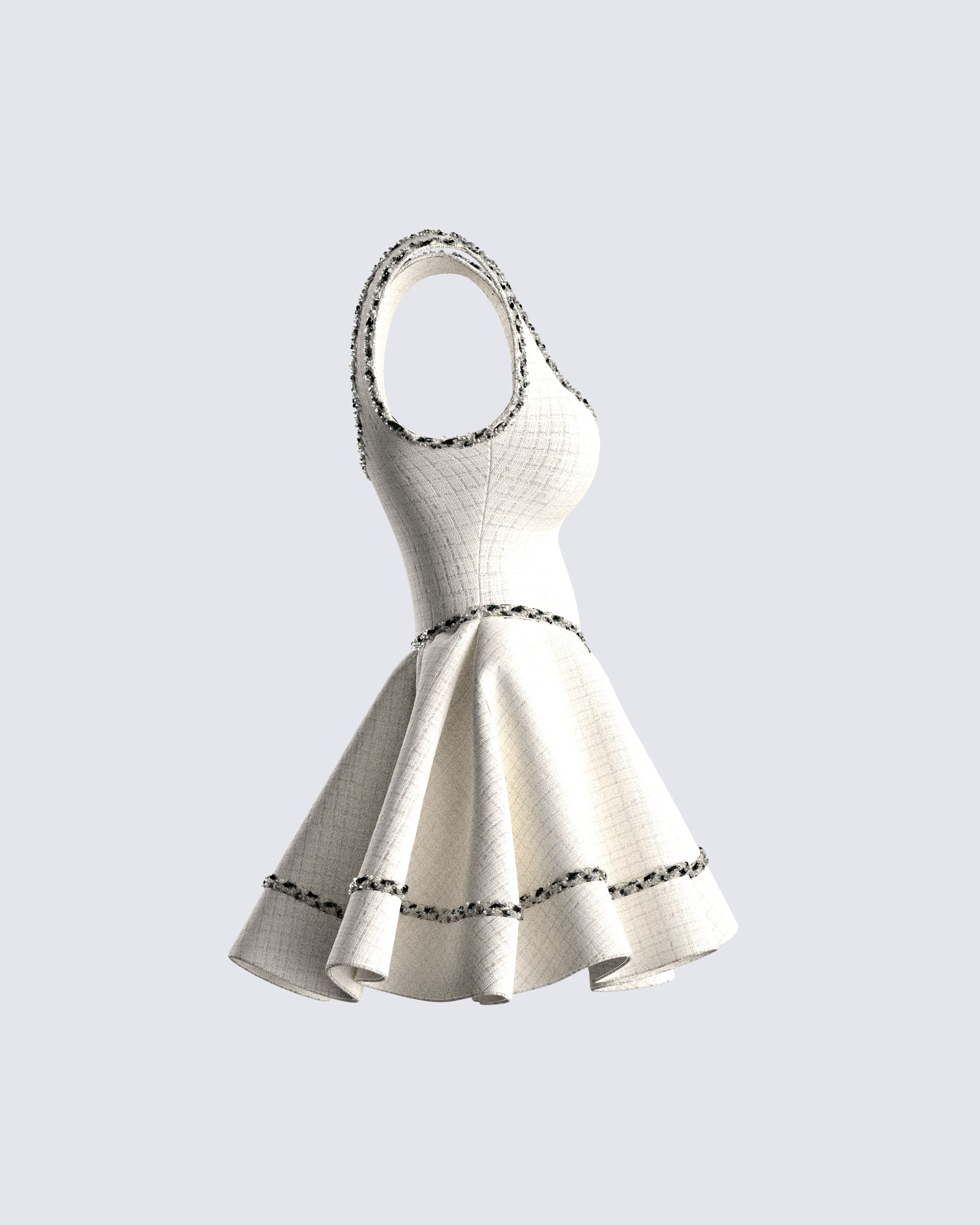 Irene Mini Dress in Ivory