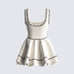 Lorene Ivory Tweed Mini Dress