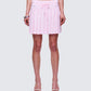 Lucien Pink Ribbon Path Knitted Pleated Skirt model front