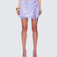Lucille Purple Sequin Tie Mini Skirt