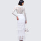 Women's white mini dress alternate angle – FINESSE