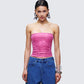 Luminosa Pink Hotfix Tube Top model front