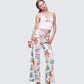 Lunara Ivory Embellished Twill Pant