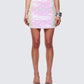 Women's pink mini skirt front view – FINESSE