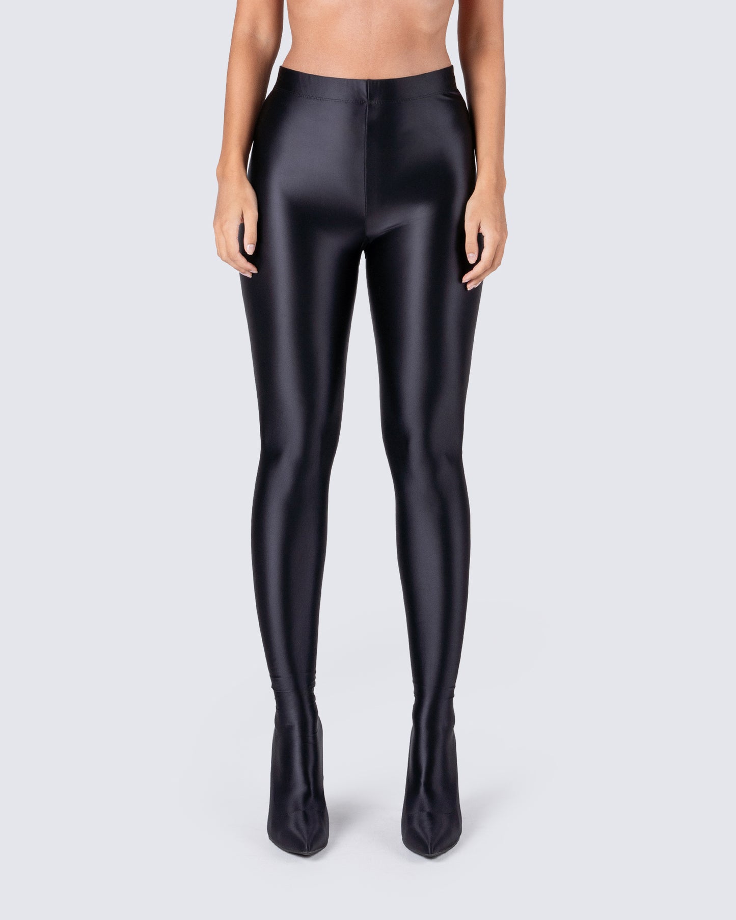 Lux Black High Heel Leggings