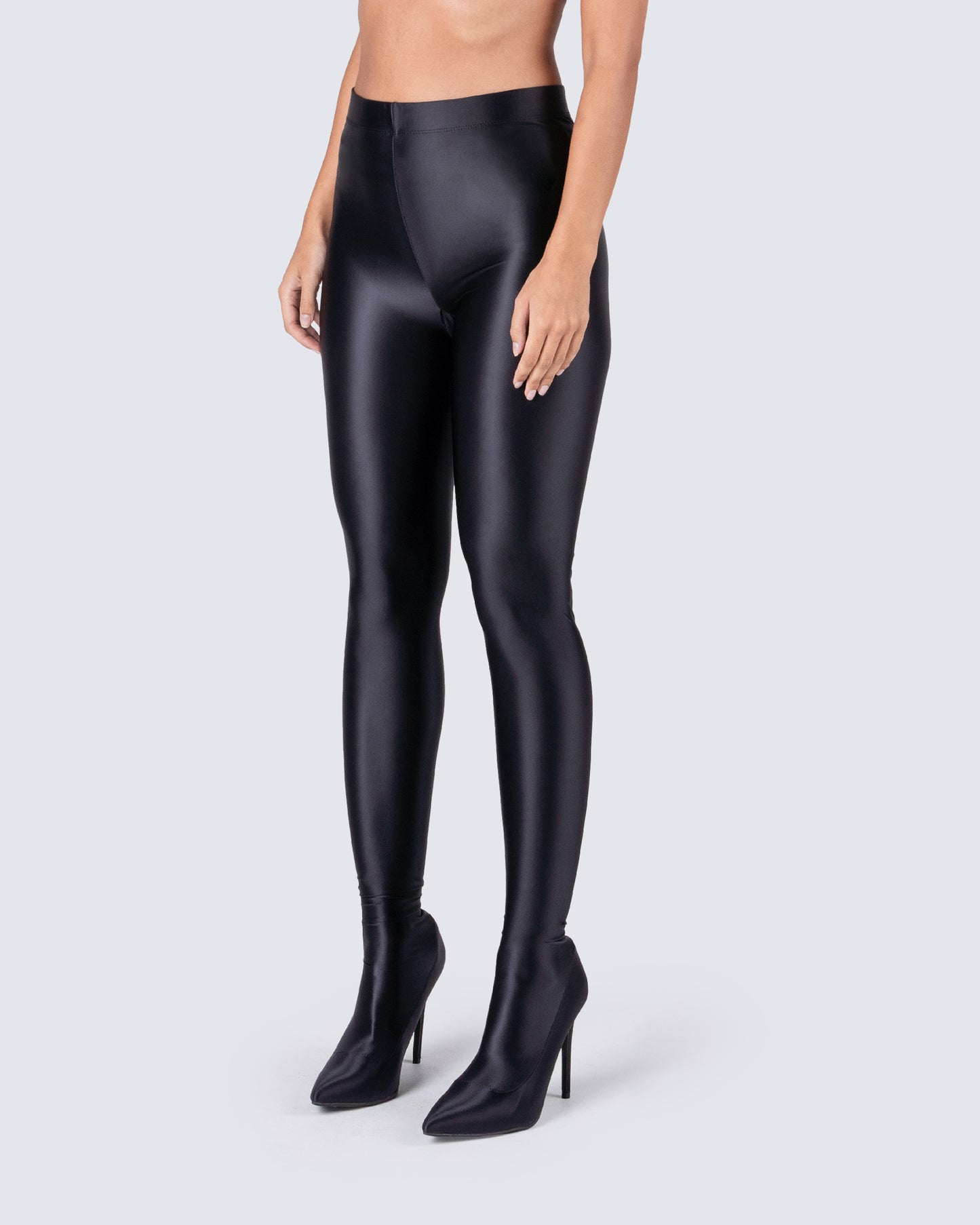 Lux Black High Heel Leggings