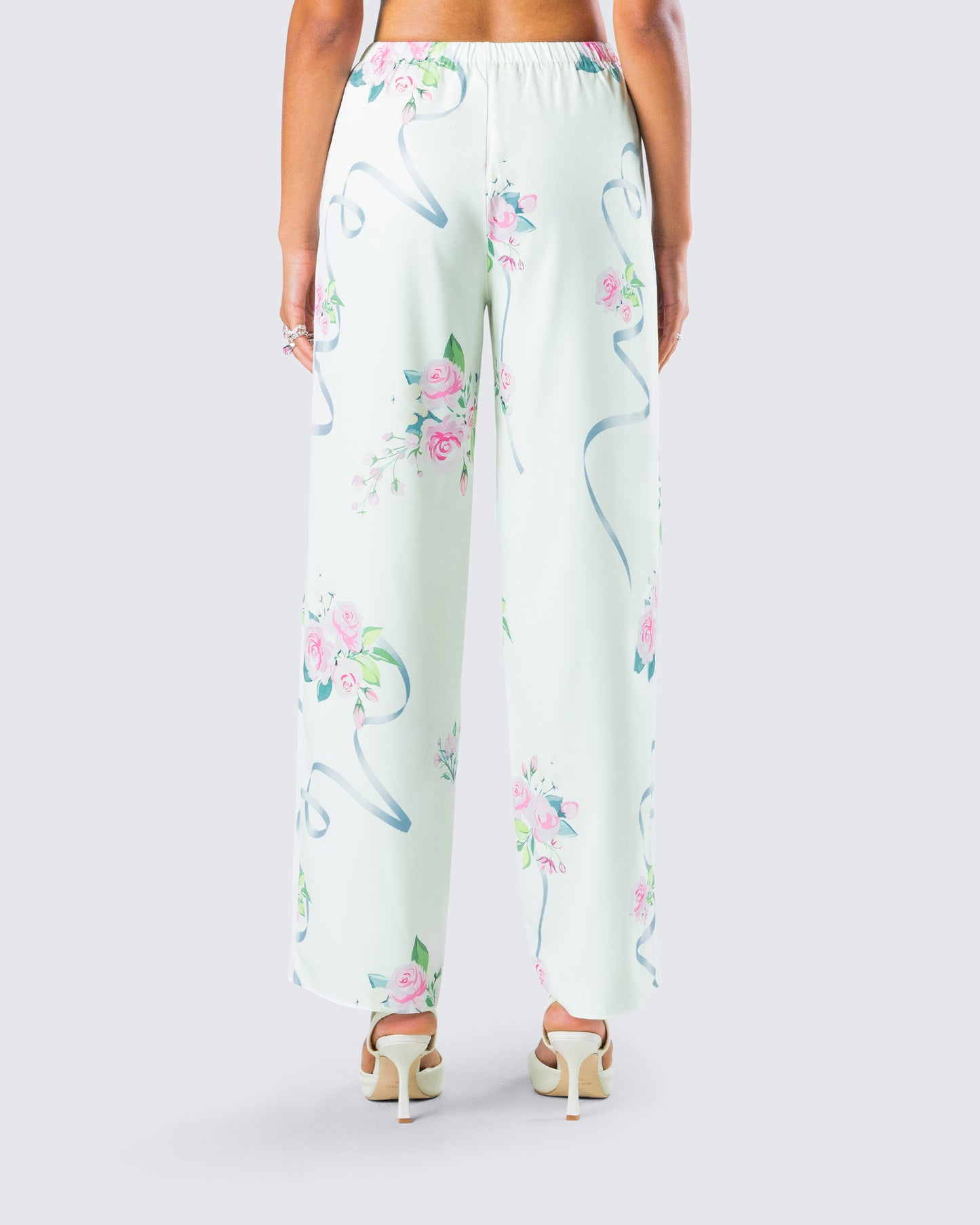 Luz Floral Print Wide Leg Pant