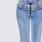 Ayra Blue Denim Flared Pants