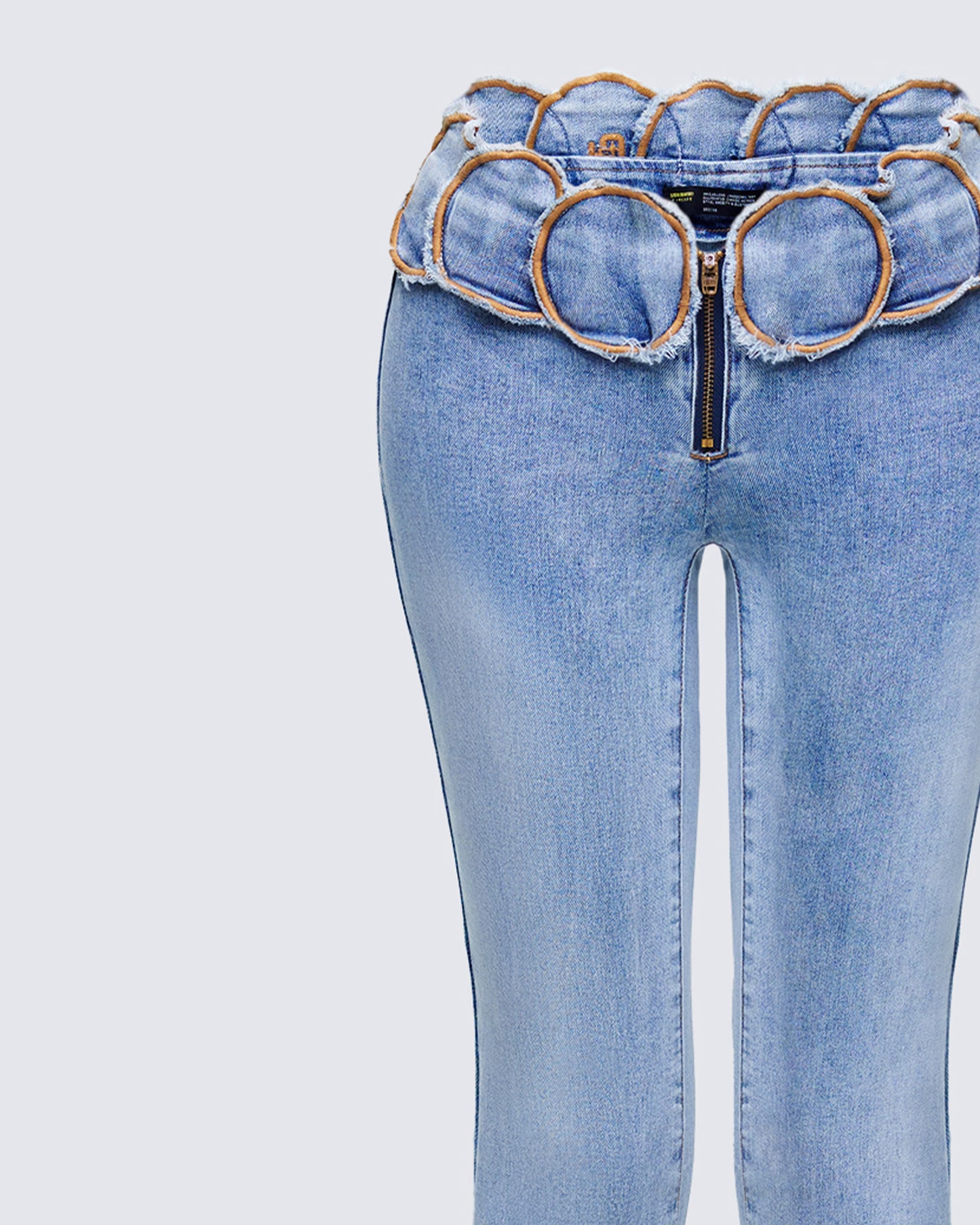 Ayra Blue Denim Flared Pants