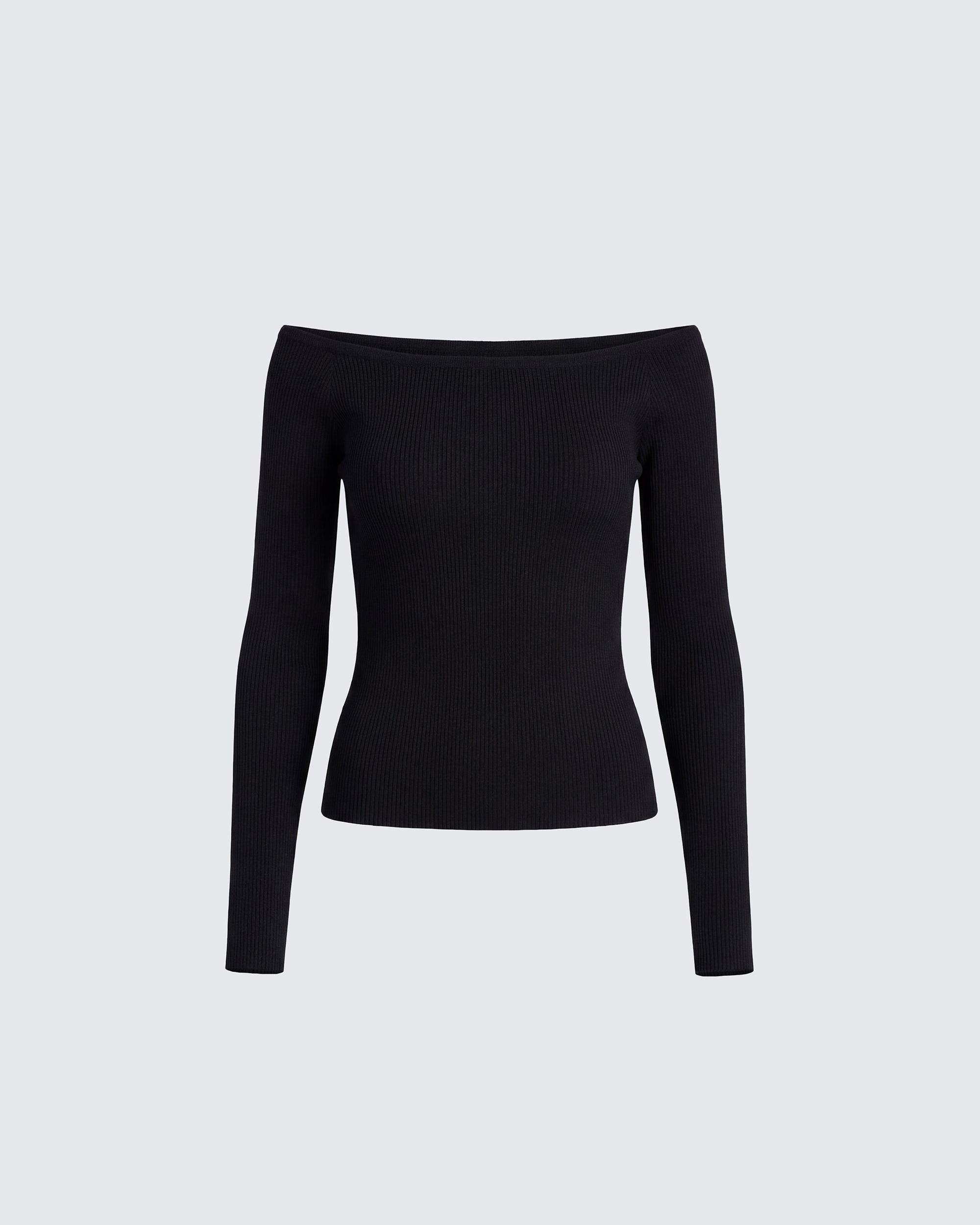 Leslie-Black-Off-Shoulder-