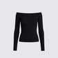 Leslie Black Off Shoulder Top