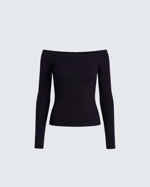 Leslie-Black-Off-Shoulder-
