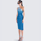 Liana Blue Ombre Rhinestone Dress