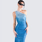 Liana Blue Ombre Rhinestone Dress